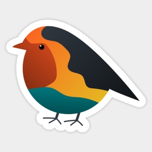 Cute chubby gradient bird Sticker